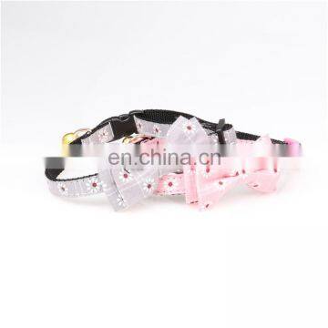 Fashion Nylon Webbing Small Dog Cat Collar With Elastic Belt and Bell photo-2