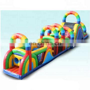 rainbow kid china cheap commercial inflatable obstacle course for sale