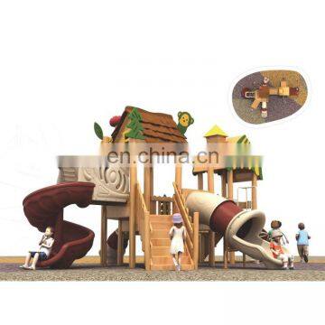 Children Wooden Combination Plastic Slide Outdoor Playground photo-4