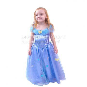 Wholesale children dresses blue costume from china girls Cinderella princess cosplay