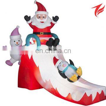 8 H Giant Christmas Santa Penguin Snowman Slide