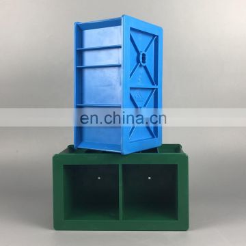 Blue and green colour 2 Gang 100mm ABS plastic concrete test cube mould