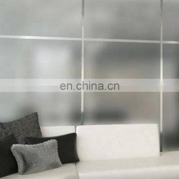 High quality non-transparent frosted acid etched glass for office partition