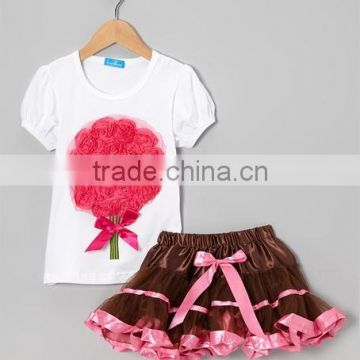 2014 new, three-dimensional flower girls, short-sleeved dress gauze tutu