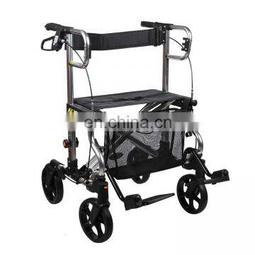 European 500 LBS outdoor handle and seat adjustable with brake and footrest top quality walker rollator