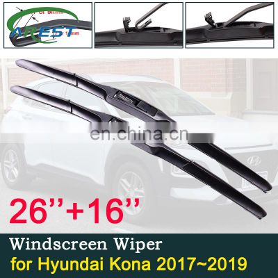 Car Wiper Blade for Hyundai Kona 2017~2019 2018 Kauai Front Windscreen Windscreen Windshield Wipers Car Accessories J Hook type