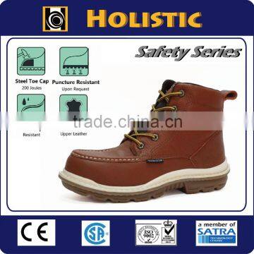 Waterproof embossed genuine leather upper steel toe Industrial Safety Boots