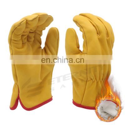 Wholesale High performance Hard Wearing leather palm work gloves leather safety gloves