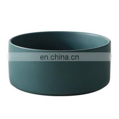 White Black Custom Ceramic Dog Food Feeder Water Feeding Bowl for Dog With on Stand