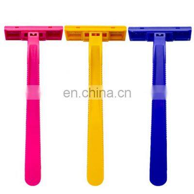 Professional manufacturer protable shaver two blades disposable travel shaver