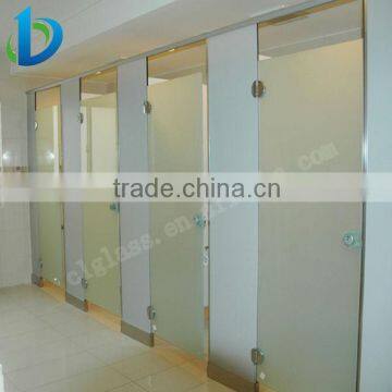 high quality interior frosted glass door sliding partition with geometric patterns