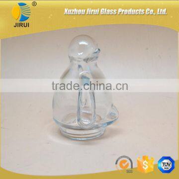 Lovely Shape Glass Candy Jar With High White Material