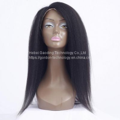 Kinky Straight Natrual Color Human Hair Wig Supplier