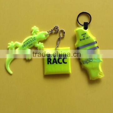 2015 Hot Sale Custom Shape Reflective Pvc Keyring , Pvc Keyring , Soft Pvc Led Keyring