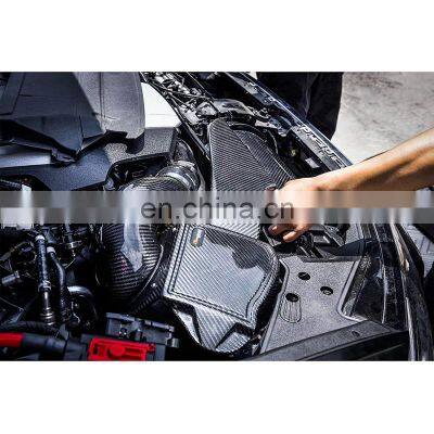 China Market Modern Simplicity Auto Accessories Dry Carbon Fiber Car Cold Air Intake Pipe for AUDI A6 A7 C8 3.0T