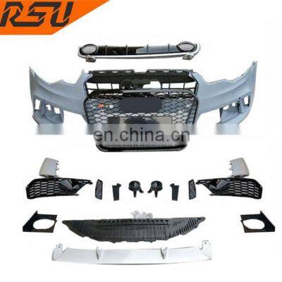 Auto parts of RS6  Front bumper Body kit used  for AUDI A6 C7 2012-2015 car bumper used for modified cars replace parts