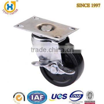 3-inch Medium Duty Swivel caster wheel brake