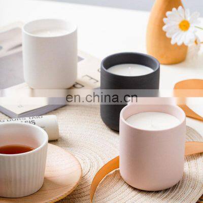 ENO Handmade Soy Candles Scented Luxury Private Fragrance Oil Scented Candles Private Label Ceramic Scented Candle Jar With Lid