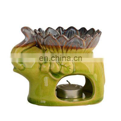 Wax Melt Burners Creative Thai Elephant Candle Aromatherapy Essential Oil Burner Ceramic Tealight Candle Holder Incense Burner