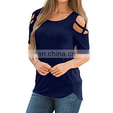 new design wholesale price casual short women top female cotton t shirt