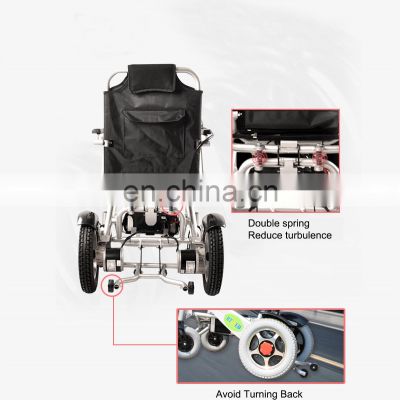 2020  hot selling Light remote control power wheelchair foldable aluminum alloy electric wheelchair