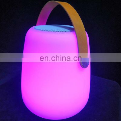 waterproof night club speakers LED lamp New model wireless Portable Home Theatre Music Lantern Plastic Led Lamp Speaker