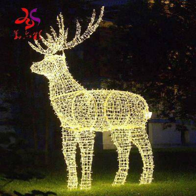 2023 New Products Outdoor Large Life Size Led 3d Lighted Animal Decoration Christmas Reindeer Motif Lights Manufacturer photo-2