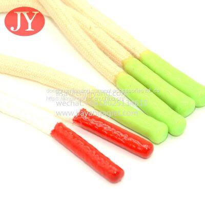 Custom Silicone Dipped Shoelace Tipping Cotton Shoolace Dipping Aglet Tips photo-4