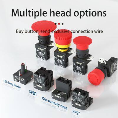 Xb2 Lay5 10a 600v Heavy Duty Equipment Button Emergency Stop Switch 22mm Warning Circle photo-2