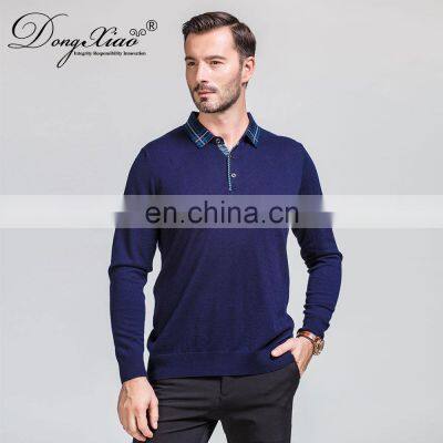 100% Merino Wool Sweater for Men Lightweight Long Sleeve Pullover Winter Knitted T-shirt 16gg photo-6