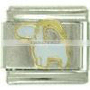 Silver Colored Stainless Steel Italian Paw Print Charms photo-6