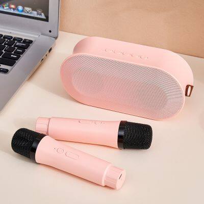 Wireless Mini Portable Audio Microphone Outdoor Family friend birthday party Home singing BT Karaoke Speaker bluetooth with Mic