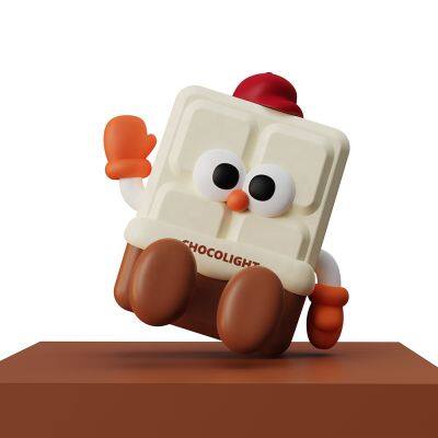 Creative Cute Smart Sensor LED Silicone Chocolate Cartoon Lamp bedside Night Light For Nursery Baby Kids Birthday Gift