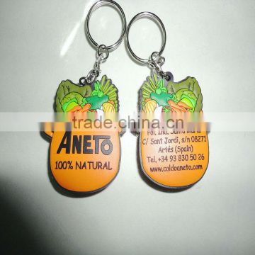 keychain key ring for sale promotion, Customized and Flexible 3D Rubber Keychain