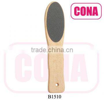 Sandpaper foot file with wood handle