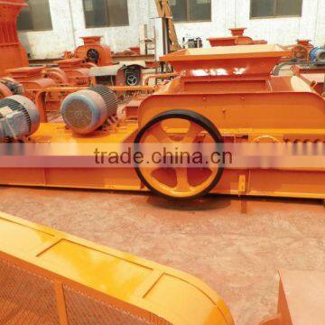 Small all-powerful double teeth soil roller crusher, mini double teeth roller crusher