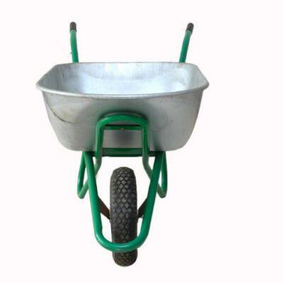 WB8209 Professional Grade Wheelbarrow with Reinforced Frame and Shock Absorbing Tires