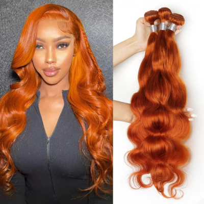 Ginger 350# Body Wave bundle 100% human hair virgin hair can be colored