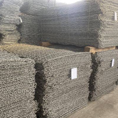 Zinc Polymer Coated Gabion Box 2*1*1 Wire Mesh Cage for River Bank Rock Wall Plain Weave Woven Technique Cutting Manufacturer photo-5