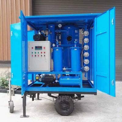 Mobile Enclosed Transformer Oil Purification Treatment Plant Mounted On Trailer
