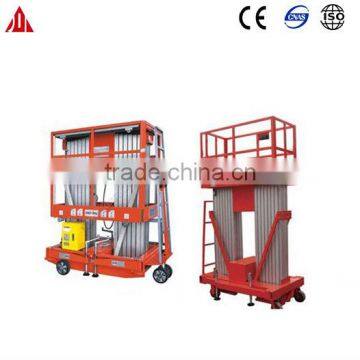 double alunimum alloy mast hydraulic raising lift platform