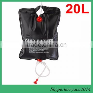 Outdoor Camping Solar Energy Heated Camp Shower Pipe Bag Portable 20L/5 gallon