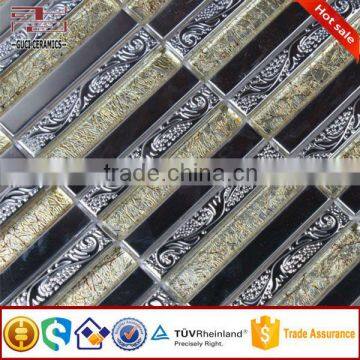 Glossy glass tile mosaic