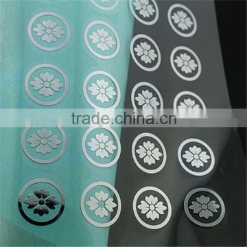 2014 custom metal sivler logo gel sticker