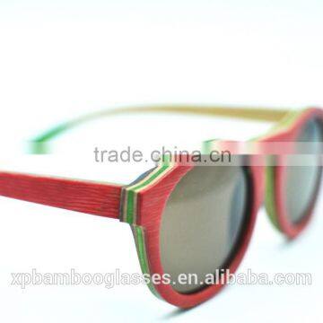 Skateboard Wood Sunglasses China, Custom Wood Sunglasses, Polarized, Handmade Wood(SS1001)