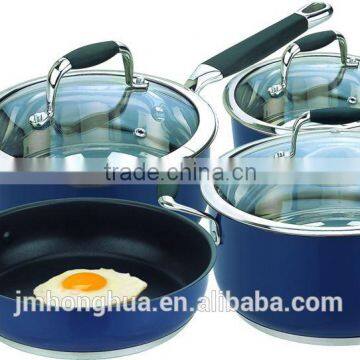 7 PCS stainless steel colour cookware set