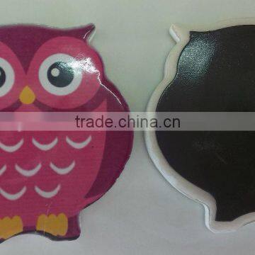 Beautiful Glazed Surface Ceramic owl shaped Souvenir Magnets