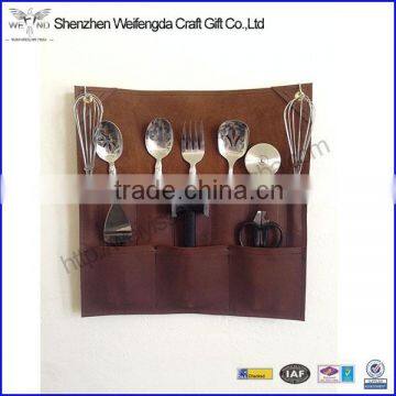 Leather Kitchen Tool Organizer By genuine Leather