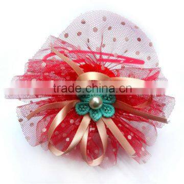 Big Lace Flower Plastic Headband For Children