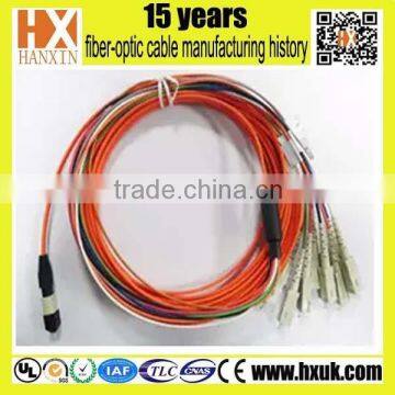 top quality MTP/MPO fiber patch cord,24 core OM3 fiber patch cord MTP/MPO fiber patch cord